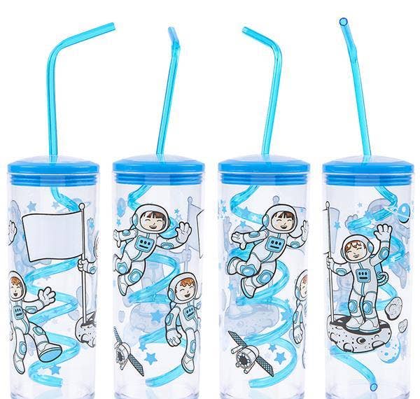 11oz SPACE CUP WITH TWISTY STRAW LLB kids toys