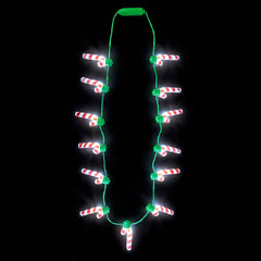 25" LIGHT UP CANDY CANE NECKLACE LLB Fidget Toys Christmas