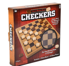 10" WOODEN CHECKERS