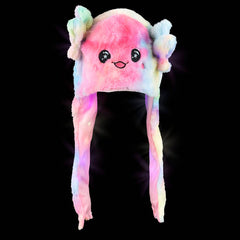 Tie Dye Axolotl Popping Ear Light-Up Hat