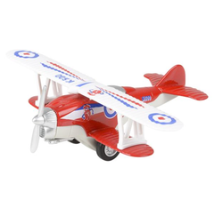 5.25" DIE-CAST PULL BACK CLASSIC BIPLANE LLB Car Toys