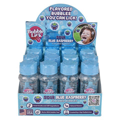 Bubblelick Sour Blue Raspberry Bubbles 12ct LLB kids toys