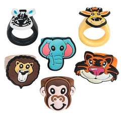 ZOO ANIMAL RUBBER RING 1" LLB kids toys