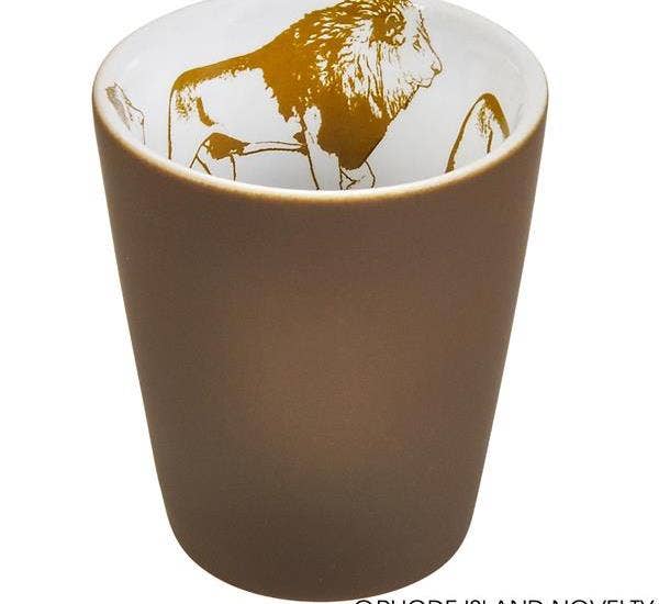 1OZ VELVET CERAMIC SHOT GLASS LION LLB kids toys