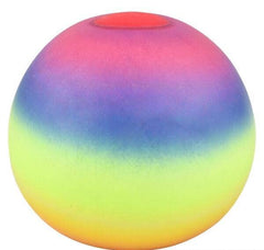 4" SQUISH AND STRETCH RAINBOW GUMMI BALL LLB Squishy Toys