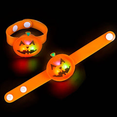 8.5" LIGHT-UP JACK-O-LANTERN SNAP BRACELET - LLB Toys