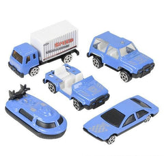 5PC DIE-CAST POLICE VEHICLE TUBE SET LLB Car Toys