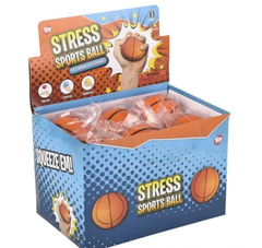 2.5" BASKETBALL STRESS BALL LLB kids toys