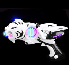 11.5" SUPER SPINNER WHITE TIGER BLASTER LLB kids toys