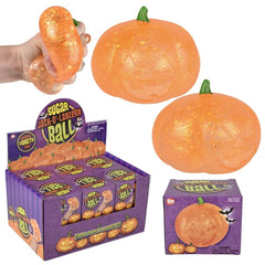 3" Jack O Lantern Squeezy Sugar Ball- Halloween - LLB Toys