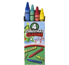 CHRISTMAS CRAYONS 4PC LLB Stationary