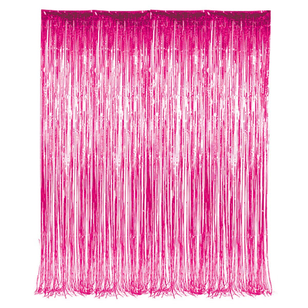 PINK FOIL FRINGE CURTAIN 36